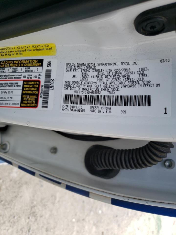 Photo 10 from auction – 2013 TOYOTA TUNDRA DOU with VIN 5TFTY5F19DX008002
