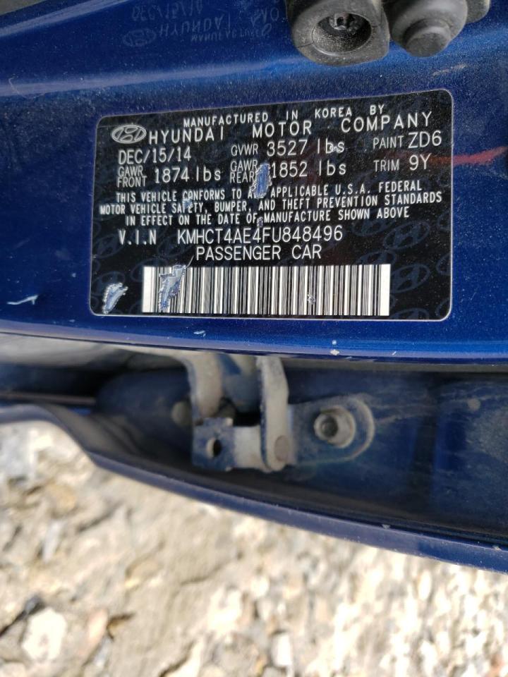Photo 10 from auction – 2015 HYUNDAI ACCENT GLS with VIN KMHCT4AE4FU848496