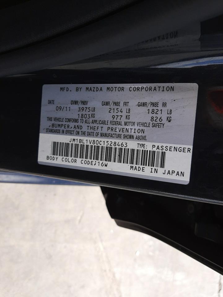 Photo 10 from auction – 2012 MAZDA 3 I with VIN JM1BL1V80C1528463
