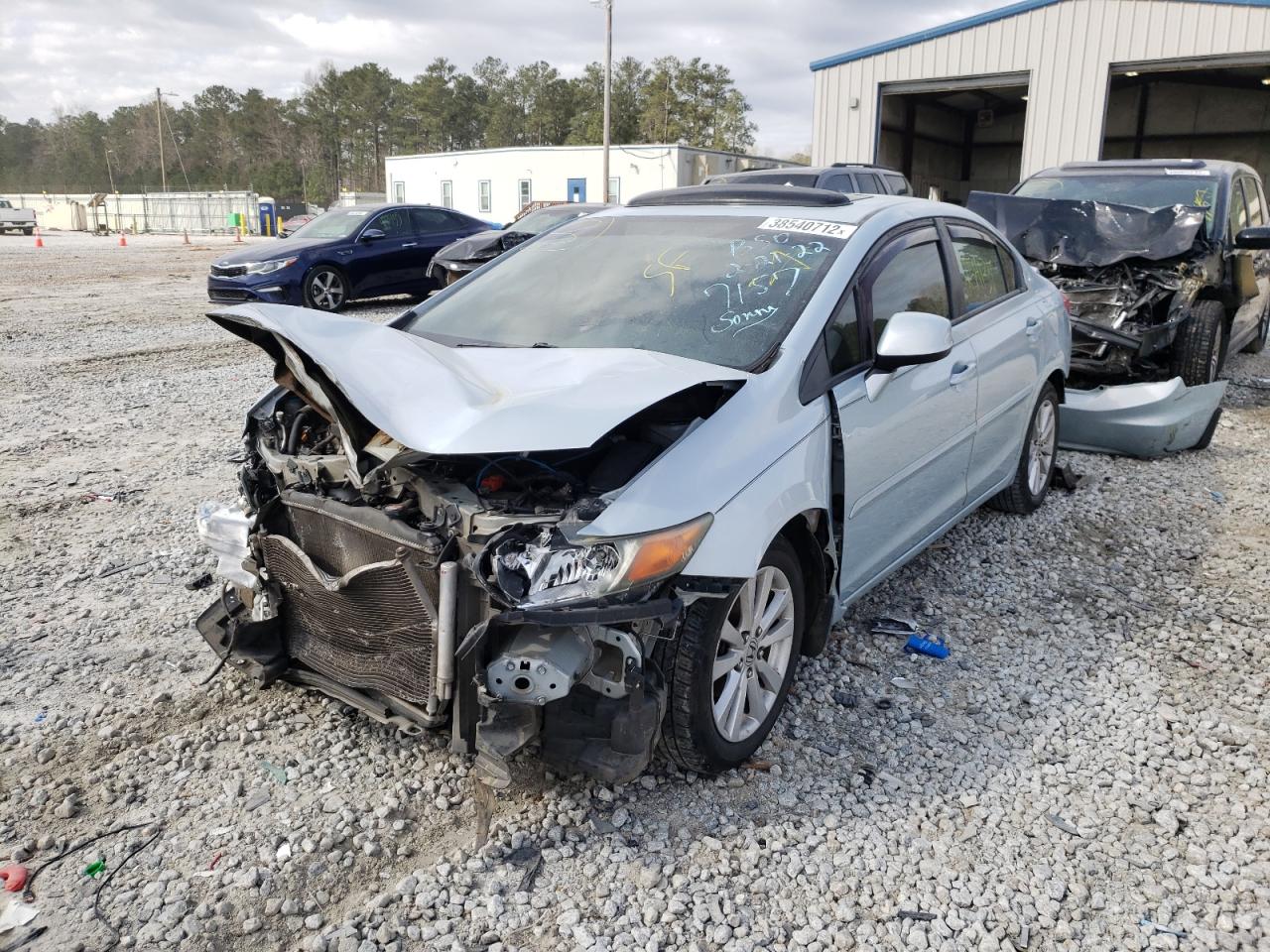 Photo 2 from auction – 2012 HONDA CIVIC EX with VIN 19XFB2F83CE087157