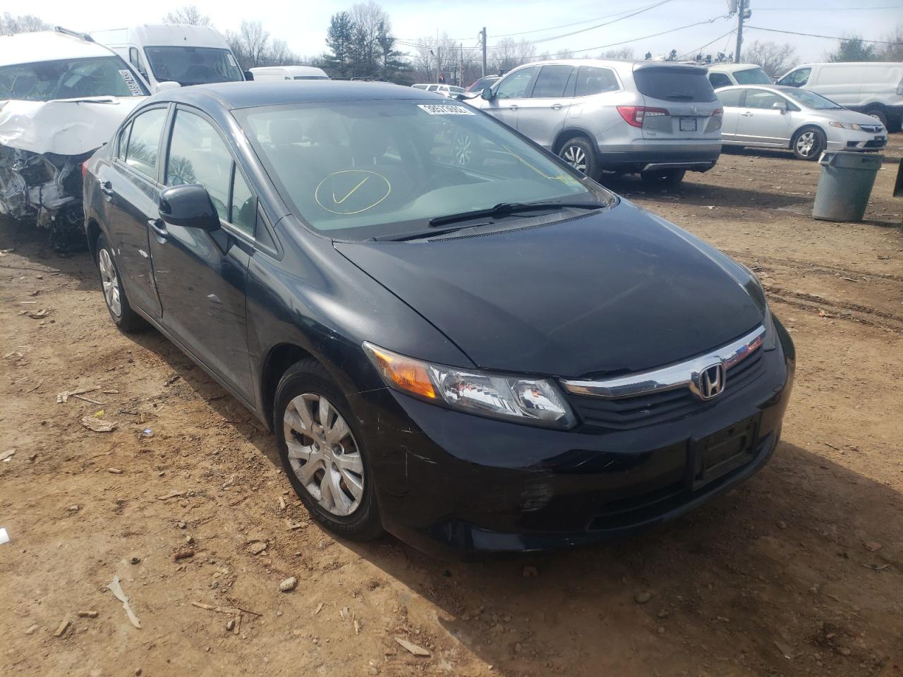HONDA CIVIC LX 2012 with VIN 2HGFB2F58CH609941 - Photo from auction