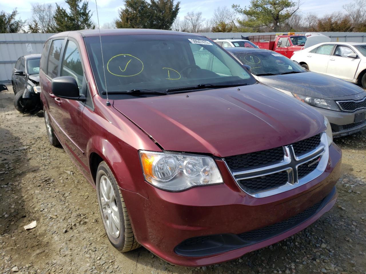 DODGE GRAND CARA 2017 with VIN 2C4RDGBG8HR619042 - Photo from auction