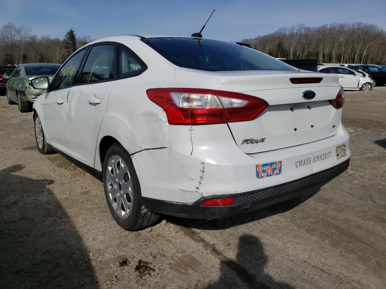 Photo 3 from auction – 2012 FORD FOCUS SE with VIN 1FAHP3F28CL363051