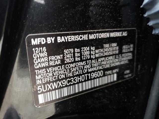 Photo 10 from auction – 2017 BMW X3 XDRIVE2 with VIN 5UXWX9C33H0T19600