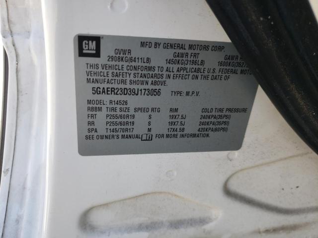 Photo 10 from auction – 2009 BUICK ENCLAVE with VIN 5GAER23D39J173056