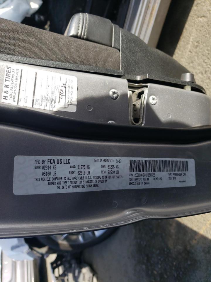 Photo 10 from auction – 2018 DODGE CHARGER SX with VIN 2C3CDXHG0JH156522