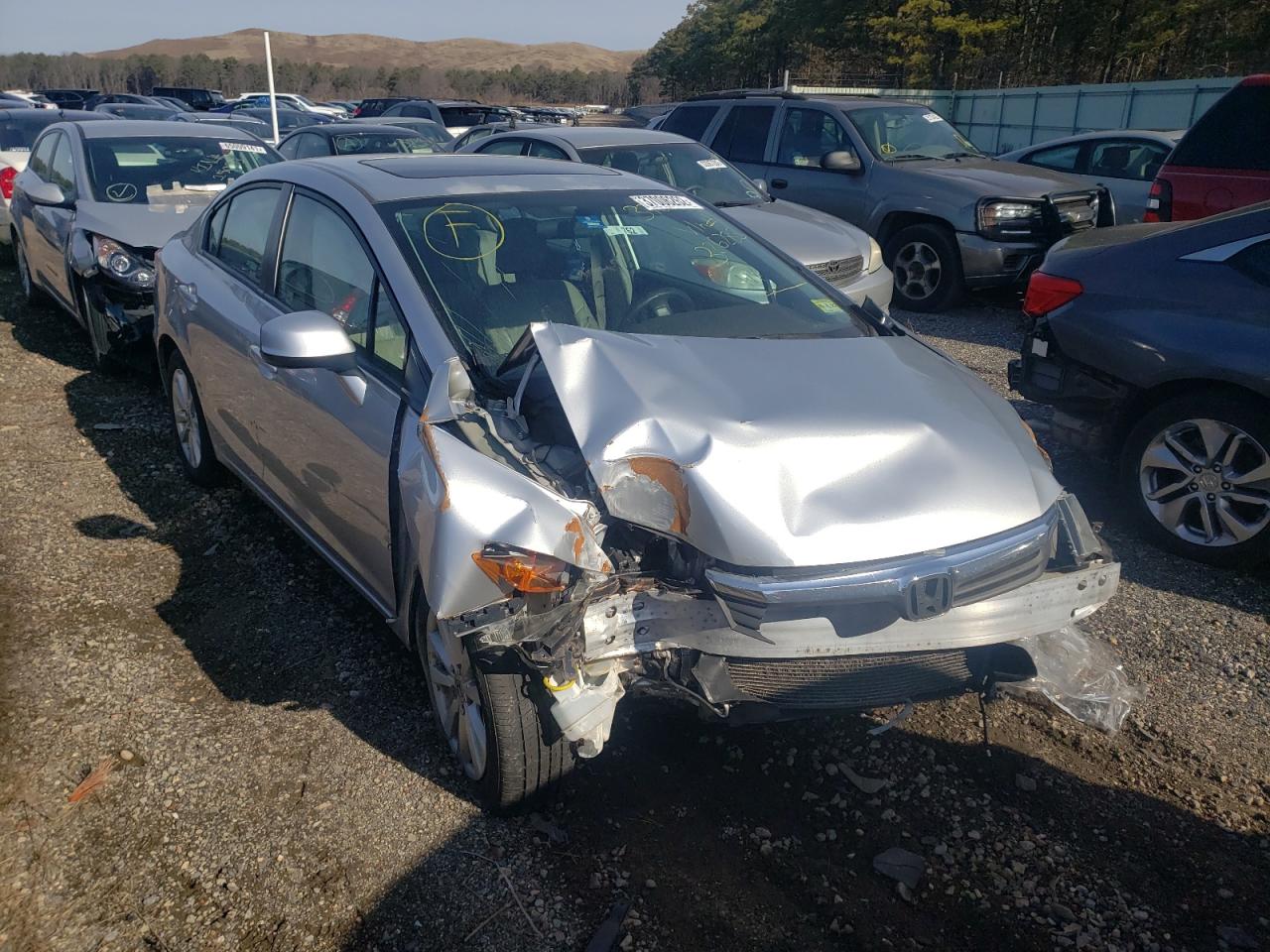 HONDA CIVIC EXL 2012 with VIN 2HGFB2F95CH326285 - Photo from auction