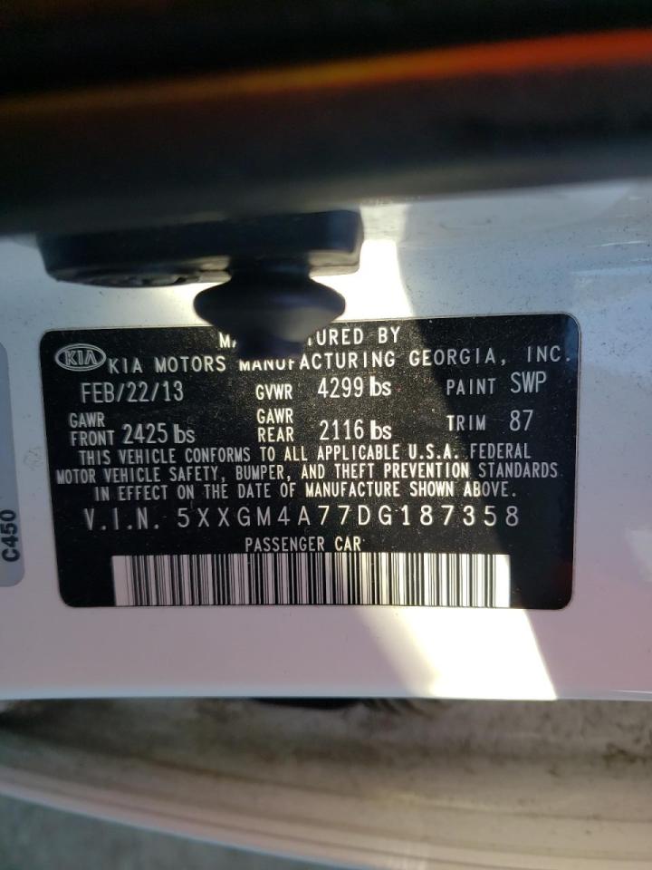 Photo 10 from auction – 2013 KIA OPTIMA LX with VIN 5XXGM4A77DG187358