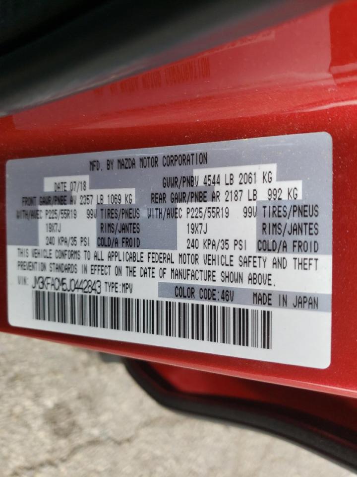 Photo 10 from auction – 2018 MAZDA CX-5 TOURI with VIN JM3KFACM5J0442843