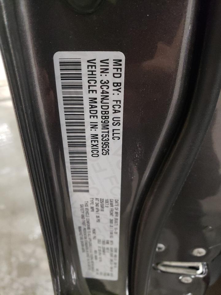 Photo 10 from auction – 2021 JEEP COMPASS LA with VIN 3C4NJDBB9MT539525