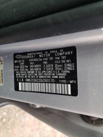 Photo 10 from auction – 2016 HYUNDAI TUCSON LIM with VIN KM8J33A22GU260170