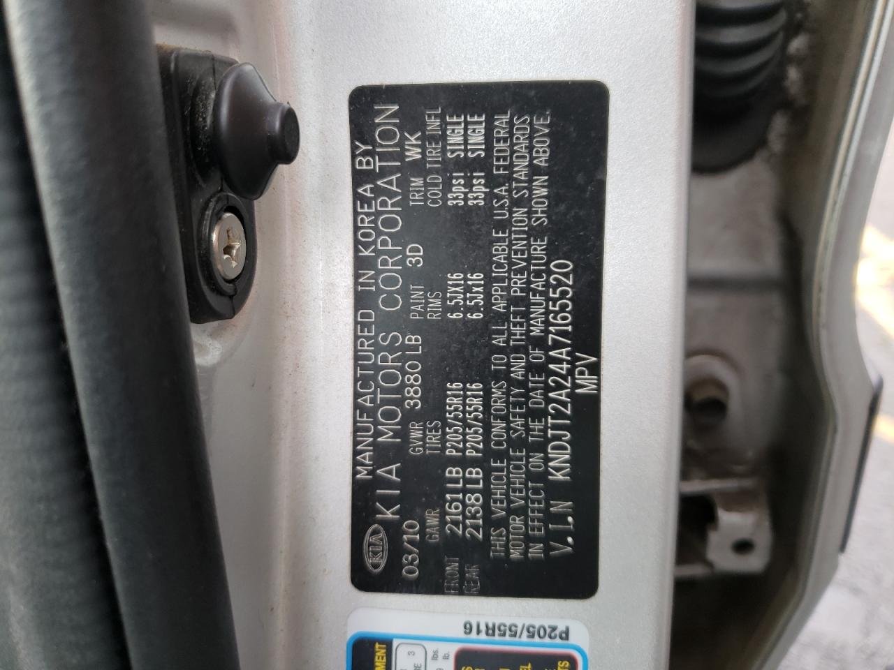 Photo 10 from auction – 2010 KIA SOUL + with VIN KNDJT2A24A7165520