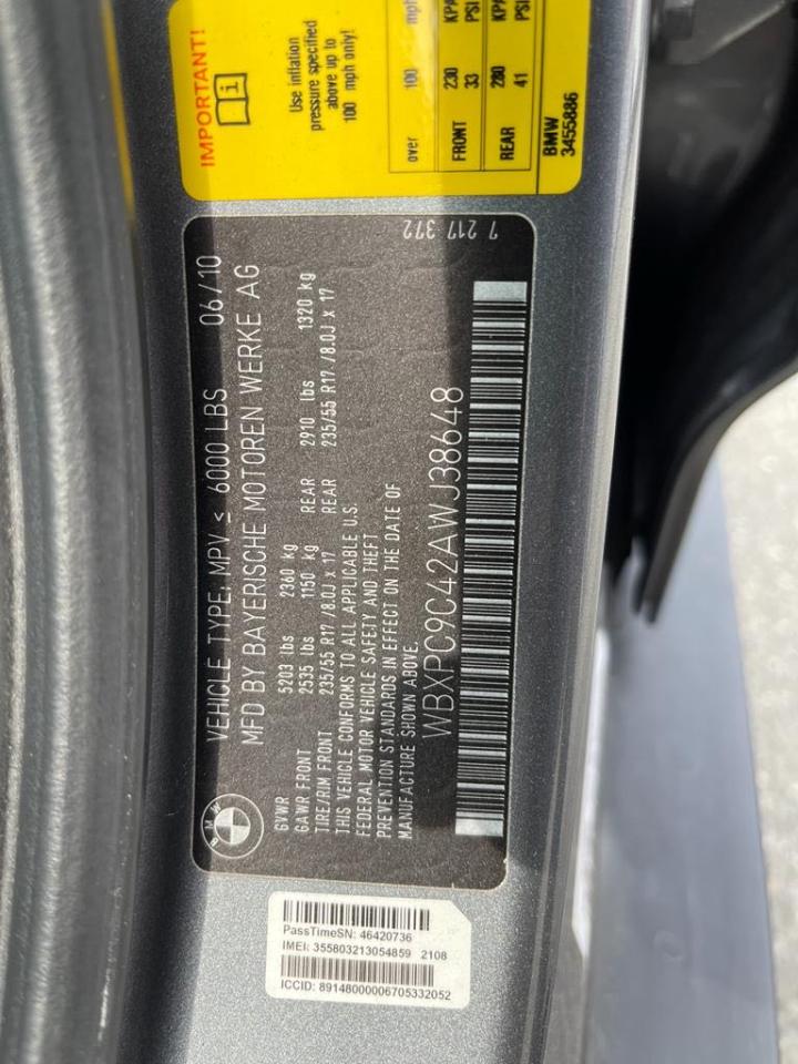 Photo 10 from auction – 2010 BMW X3 XDRIVE3 with VIN WBXPC9C42AWJ38648