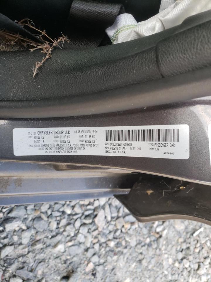 Photo 10 from auction – 2015 CHRYSLER 200 S with VIN 1C3CCCBB9FN593958