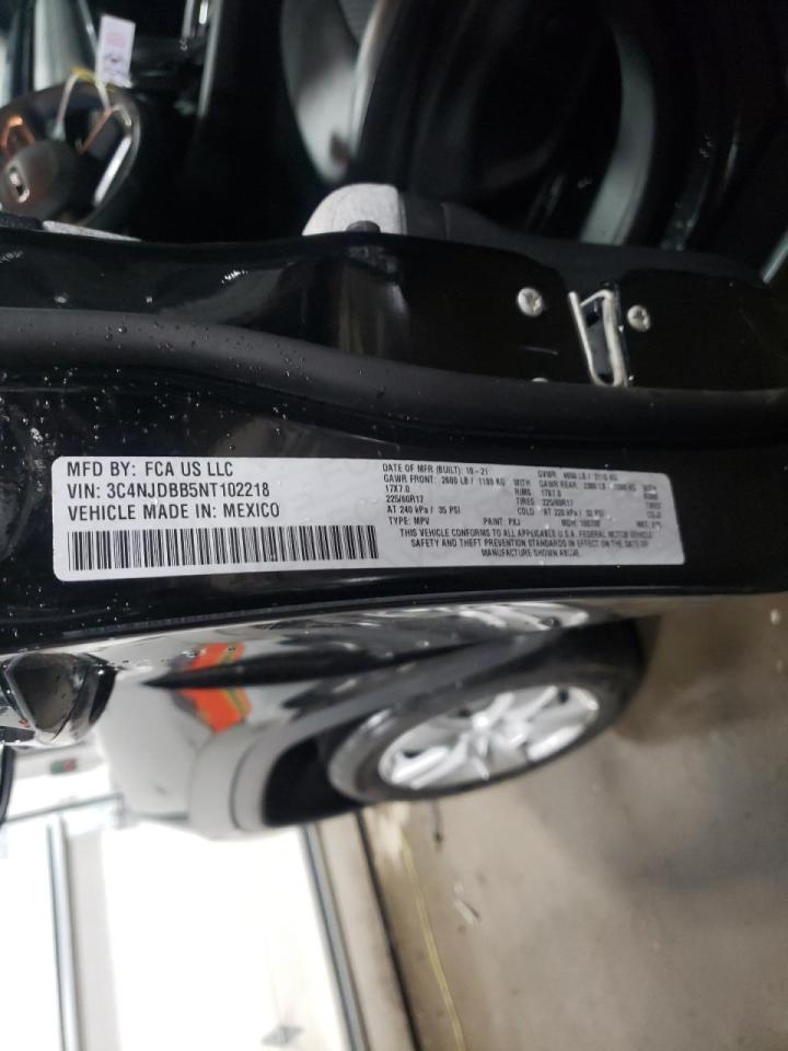 Photo 10 from auction – 2022 JEEP COMPASS LA with VIN 3C4NJDBB5NT102218