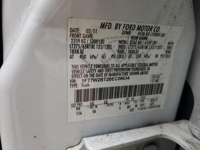 Photo 10 from auction – 2011 FORD F250 SUPER with VIN 1FT7W2BT2BEC09634