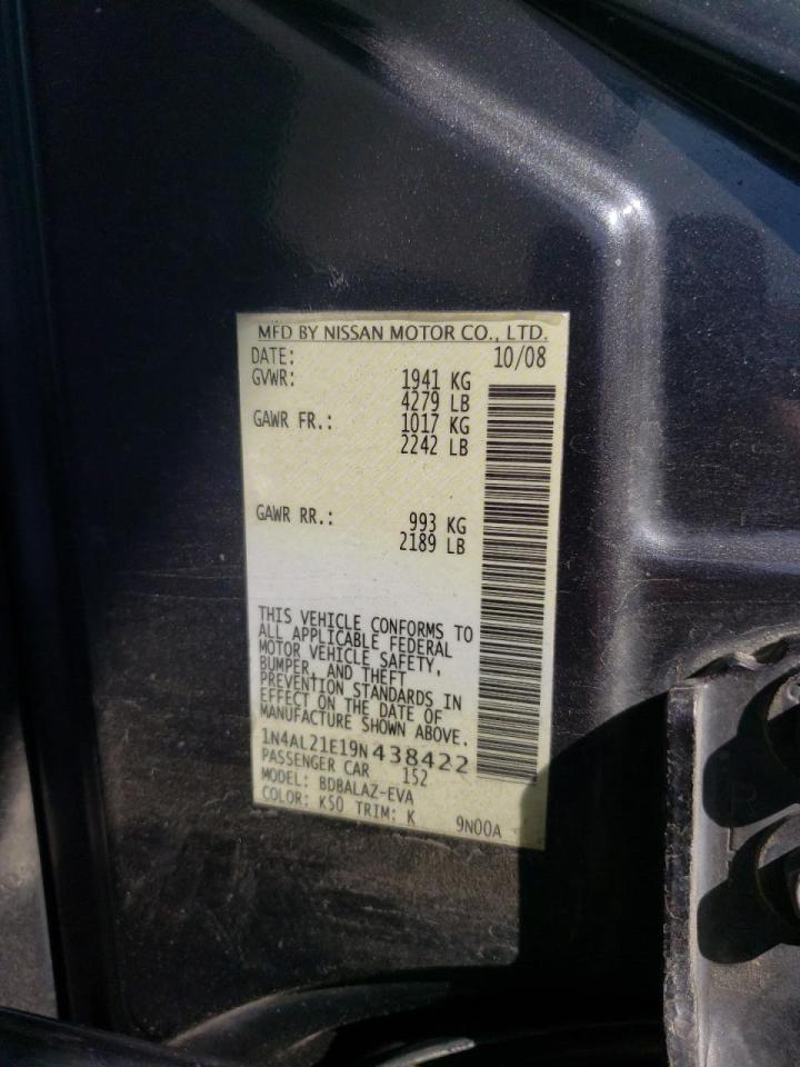 Photo 10 from auction – 2009 NISSAN ALTIMA 2.5 with VIN 1N4AL21E19N438422