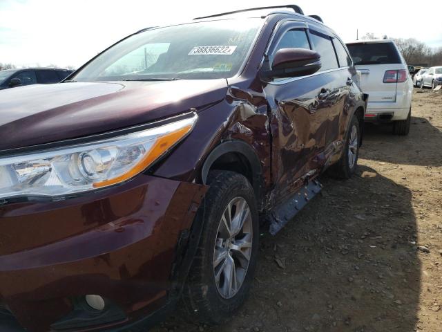 Photo 9 from auction – 2015 TOYOTA HIGHLANDER with VIN 5TDJKRFH3FS107842