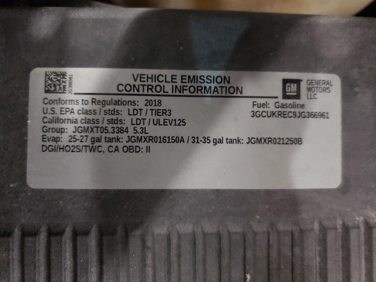 Photo 10 from auction – 2018 CHEVROLET SILVERADO with VIN 3GCUKREC9JG366961