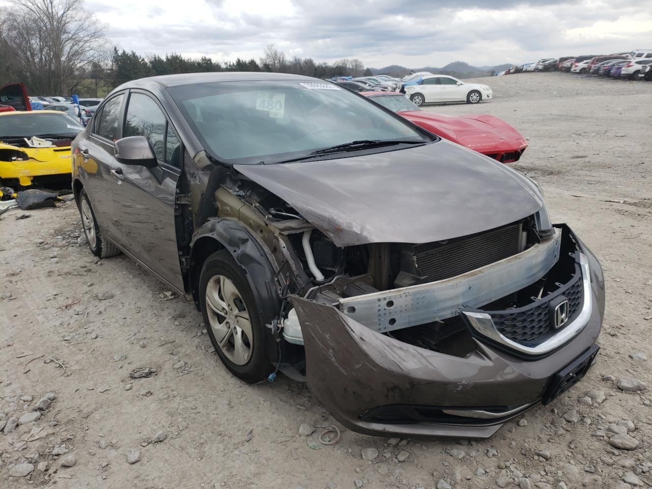 HONDA CIVIC LX 2013 with VIN 19XFB2F51DE098844 - Photo from auction