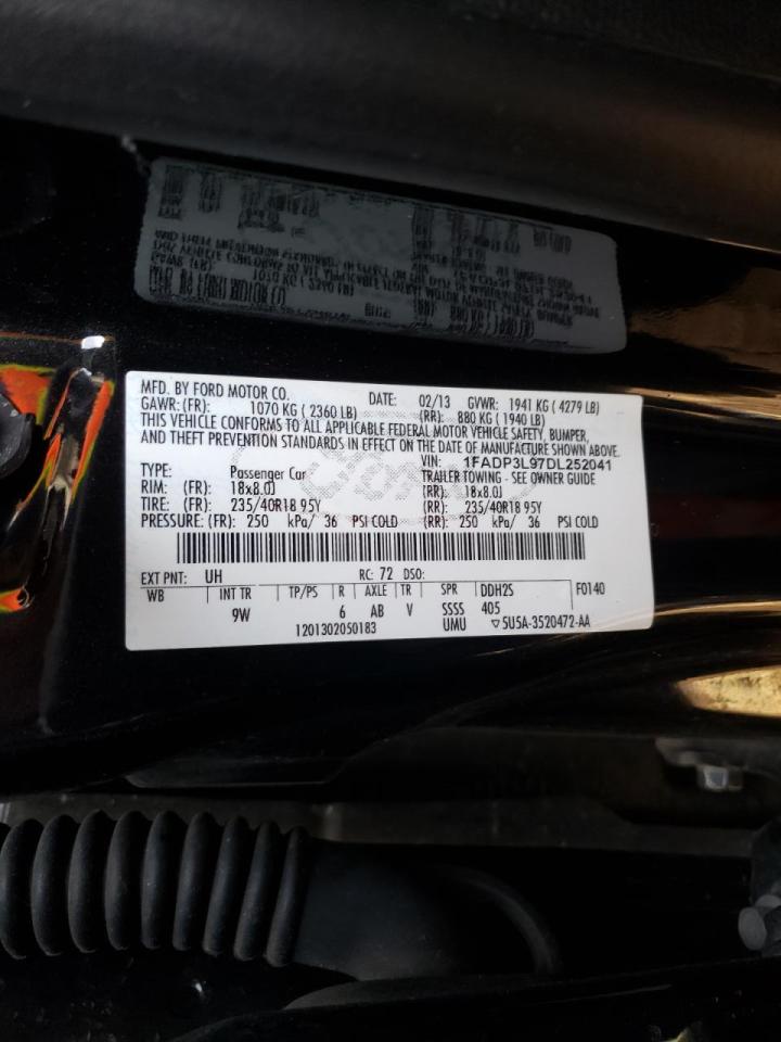 Photo 10 from auction – 2013 FORD FOCUS ST with VIN 1FADP3L97DL252041
