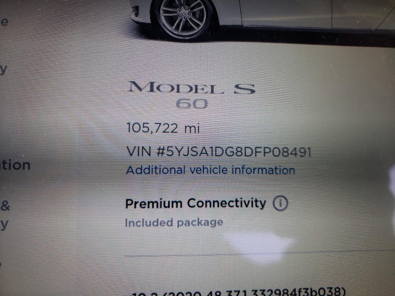 Photo 8 from auction – 2013 TESLA MODEL S with VIN 5YJSA1DG8DFP08491