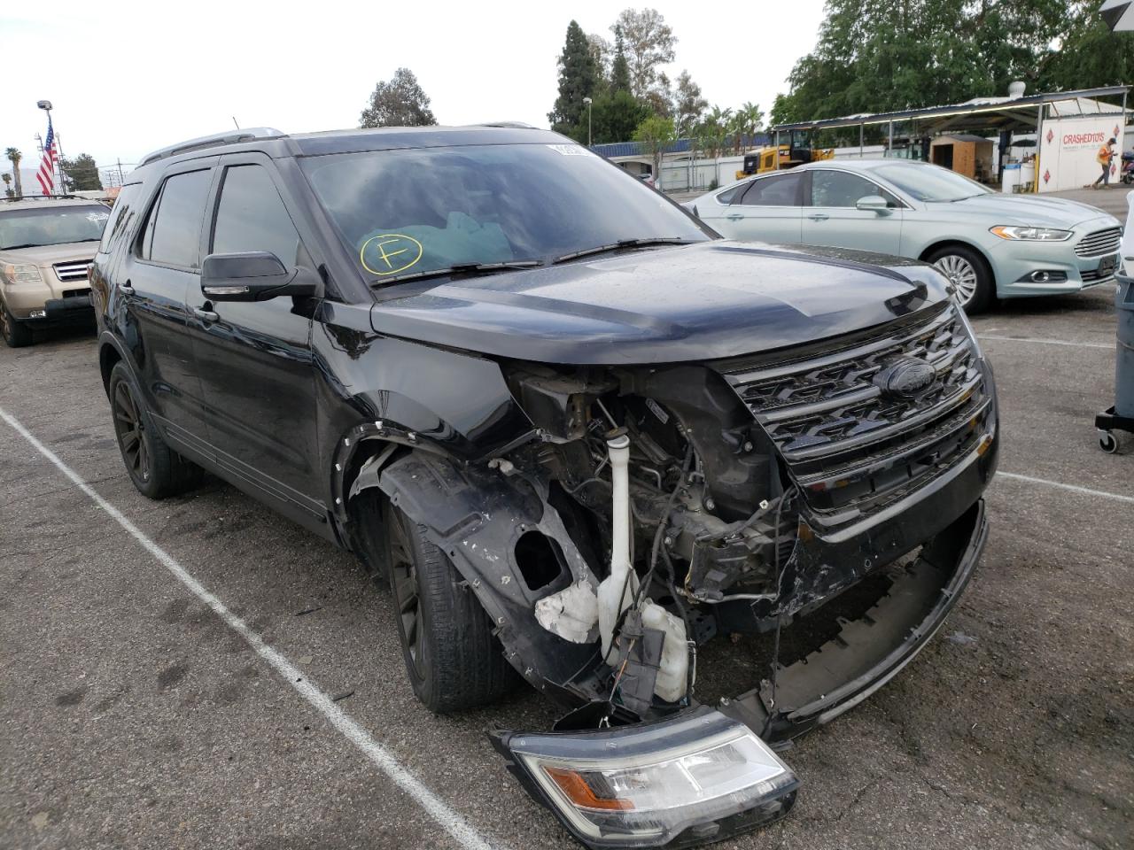 FORD EXPLORER L 2018 with VIN 1FM5K7F85JGB66847 - Photo from auction