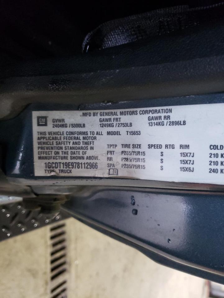 Photo 10 from auction – 2007 CHEVROLET COLORADO with VIN 1GCDT19E978112966