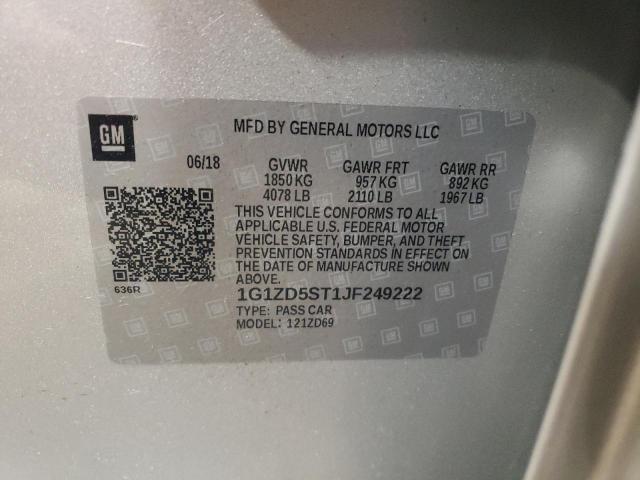 Photo 10 from auction – 2018 CHEVROLET MALIBU LT with VIN 1G1ZD5ST1JF249222