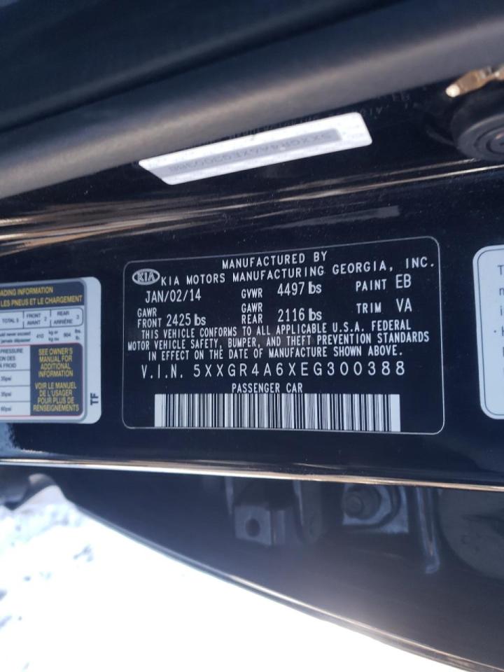 Photo 10 from auction – 2014 KIA OPTIMA SX with VIN 5XXGR4A6XEG300388