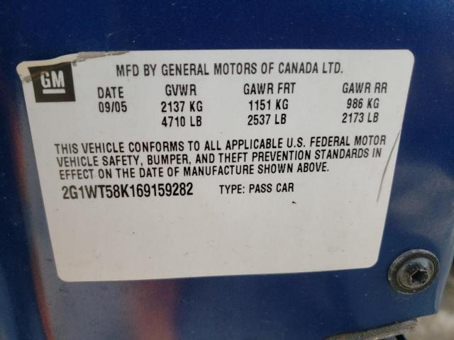 Photo 10 from auction – 2006 CHEVROLET IMPALA LT with VIN 2G1WT58K169159282