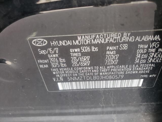Photo 10 from auction – 2018 HYUNDAI SANTA FE S with VIN 5NMZTDLB0JH080579