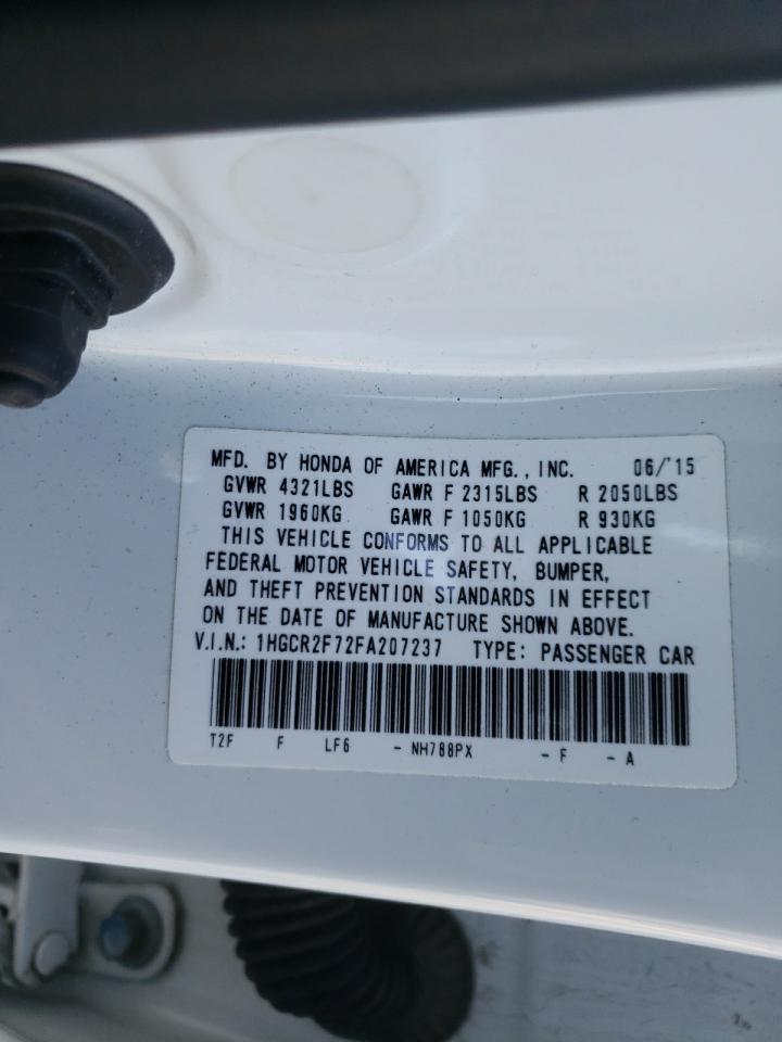Photo 10 from auction – 2015 HONDA ACCORD EX with VIN 1HGCR2F72FA207237
