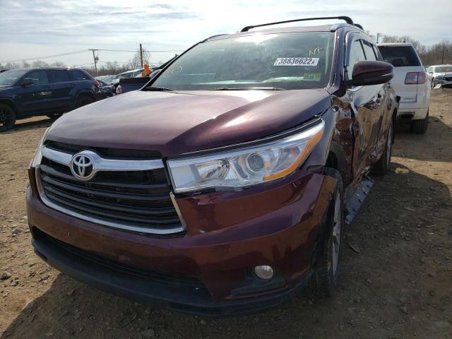 Photo 2 from auction – 2015 TOYOTA HIGHLANDER with VIN 5TDJKRFH3FS107842