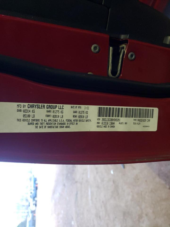 Photo 10 from auction – 2011 DODGE CHARGER with VIN 2B3CL3CG9BH505291