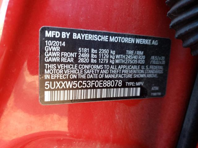 Photo 10 from auction – 2015 BMW X4 XDRIVE3 with VIN 5UXXW5C53F0E88078