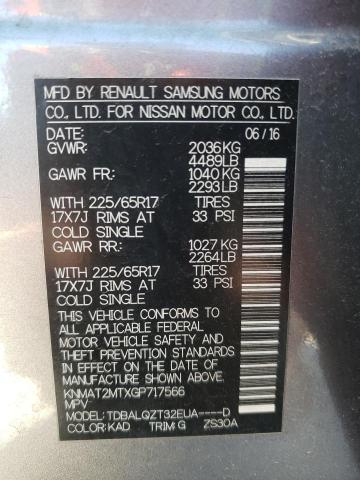 Photo 10 from auction – 2016 NISSAN ROGUE S with VIN KNMAT2MTXGP717566