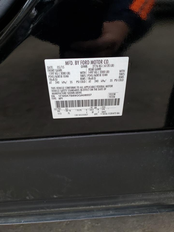 Photo 10 from auction – 2016 FORD EXPLORER with VIN 1FM5K7B89GGA08557