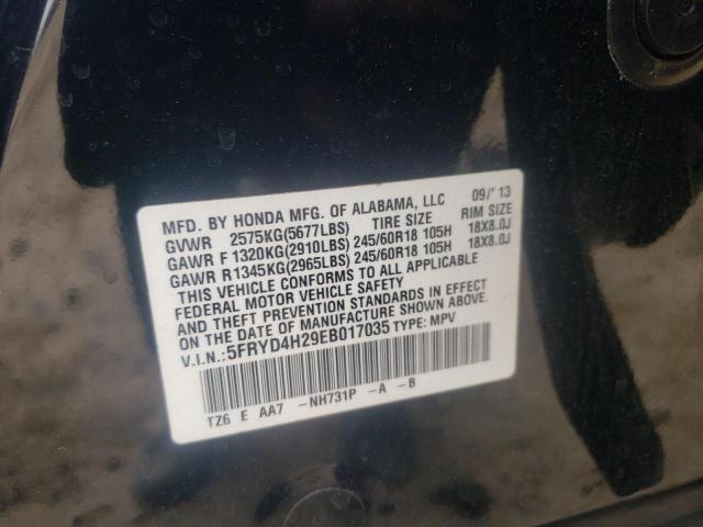 Photo 10 from auction – 2014 ACURA MDX with VIN 5FRYD4H29EB017035