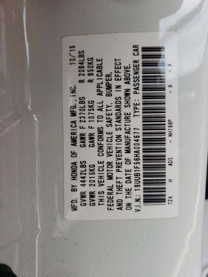 Photo 10 from auction – 2017 ACURA TLX TECH with VIN 19UUB1F56HA004677