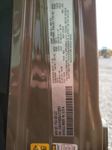 Photo 10 from auction – 2020 JEEP GLADIATOR with VIN 1C6HJTAG4LL213251