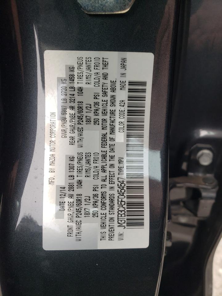 Photo 10 from auction – 2015 MAZDA CX-9 TOURI with VIN JM3TB3CA5F0454547