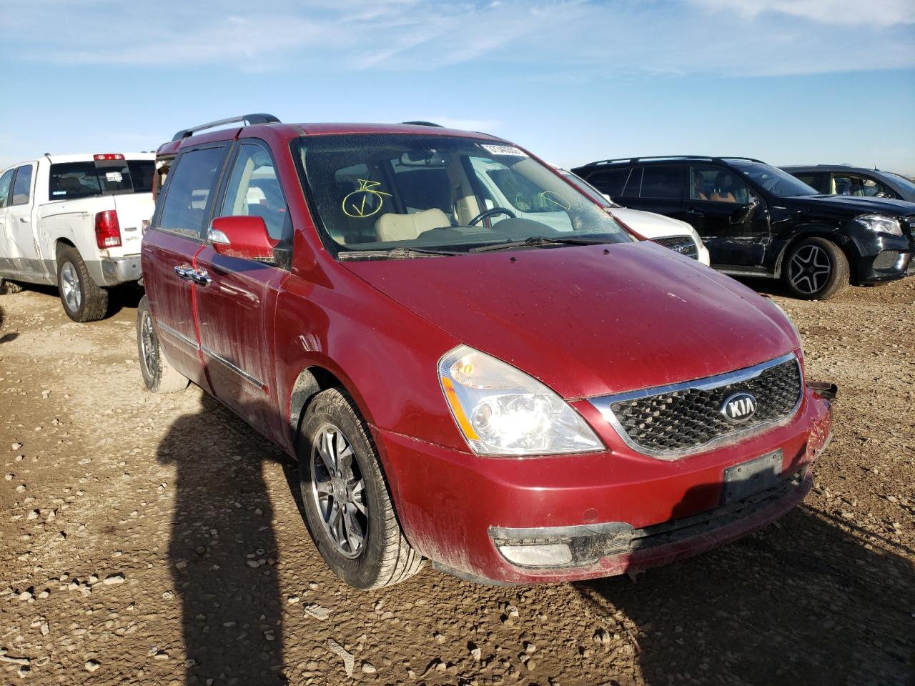 KIA SEDONA EX 2014 with VIN KNDMH4C78E6580919 - Photo from auction