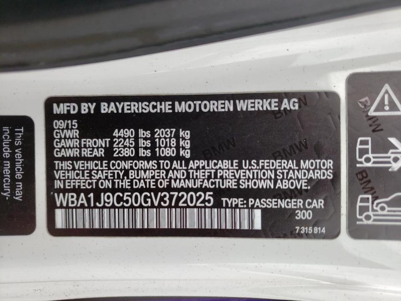 Photo 10 from auction – 2016 BMW M235XI with VIN WBA1J9C50GV372025