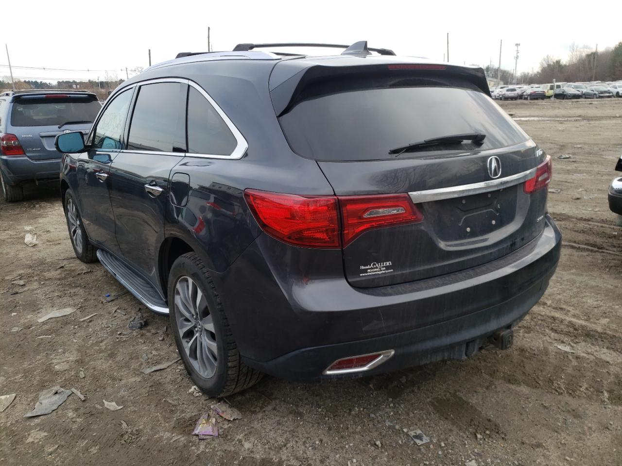 Photo 3 from auction – 2015 ACURA MDX TECHNO with VIN 5FRYD4H43FB022976