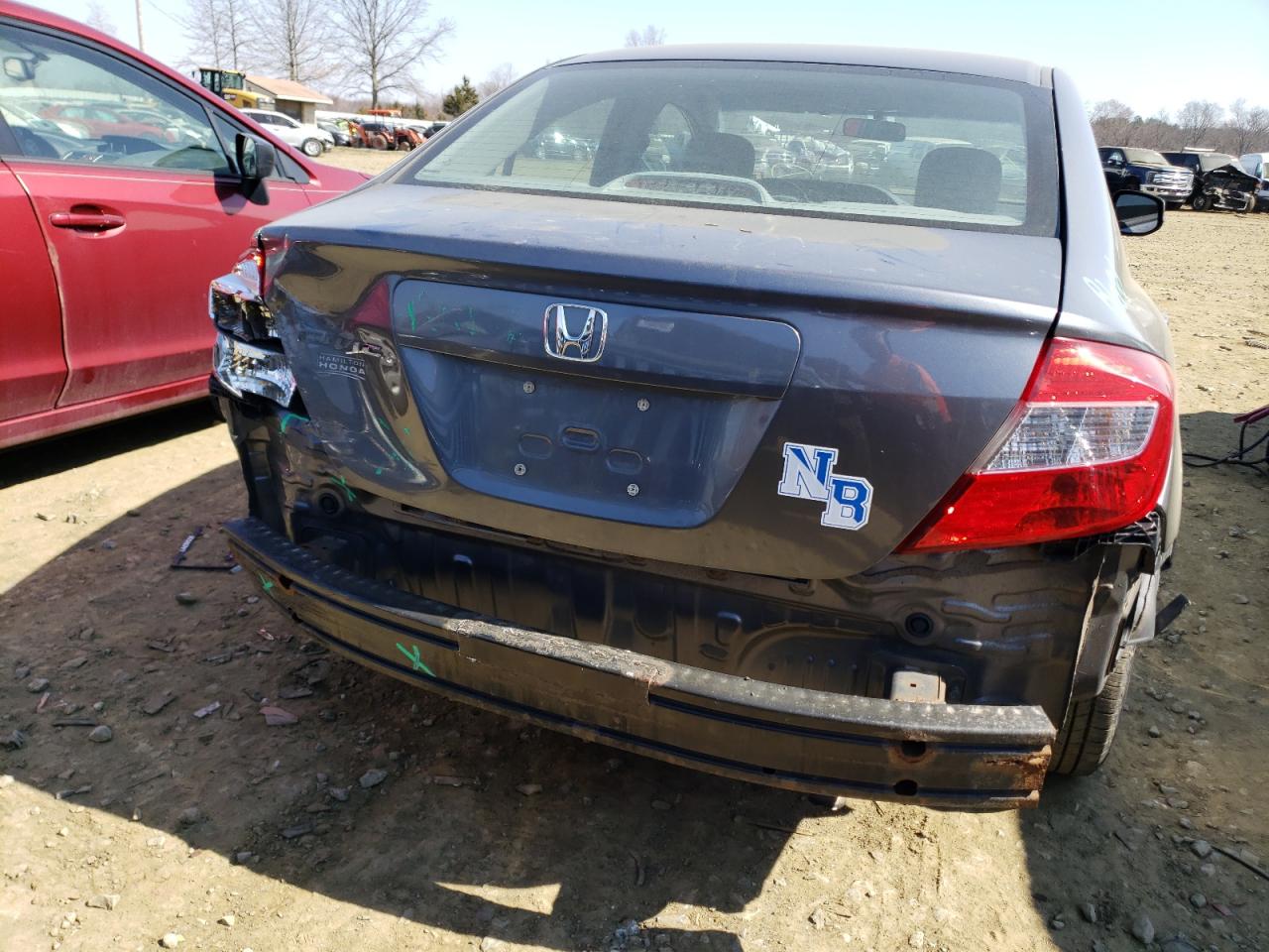 Photo 9 from auction – 2012 HONDA CIVIC LX with VIN 19XFB2F57CE387175