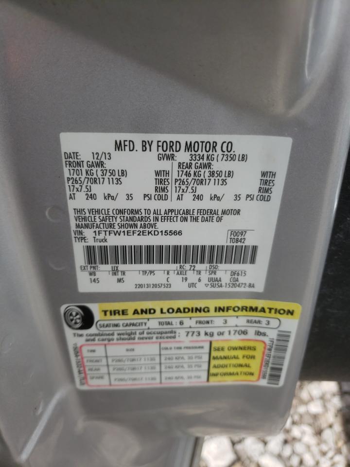 Photo 10 from auction – 2014 FORD F150 SUPER with VIN 1FTFW1EF2EKD15566