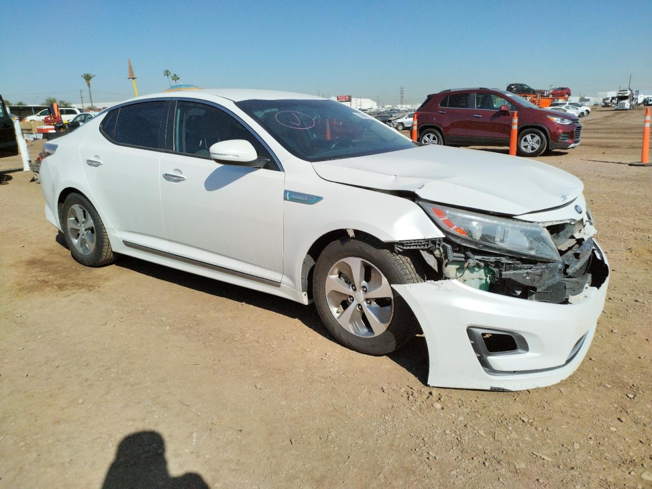KIA OPTIMA HYB 2014 with VIN KNAGM4AD2E5063071 - Photo from auction
