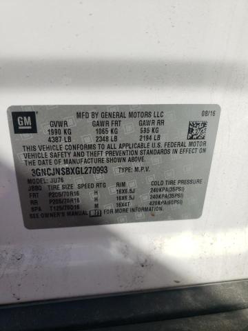 Zdjęcie 10 z aukcji – 2016 CHEVROLET TRAX LS z VIN 3GNCJNSBXGL270993