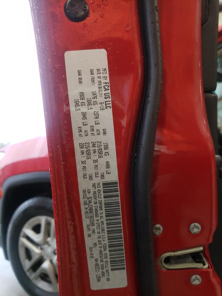 Photo 10 from auction – 2019 JEEP COMPASS SP with VIN 3C4NJCAB0KT833209